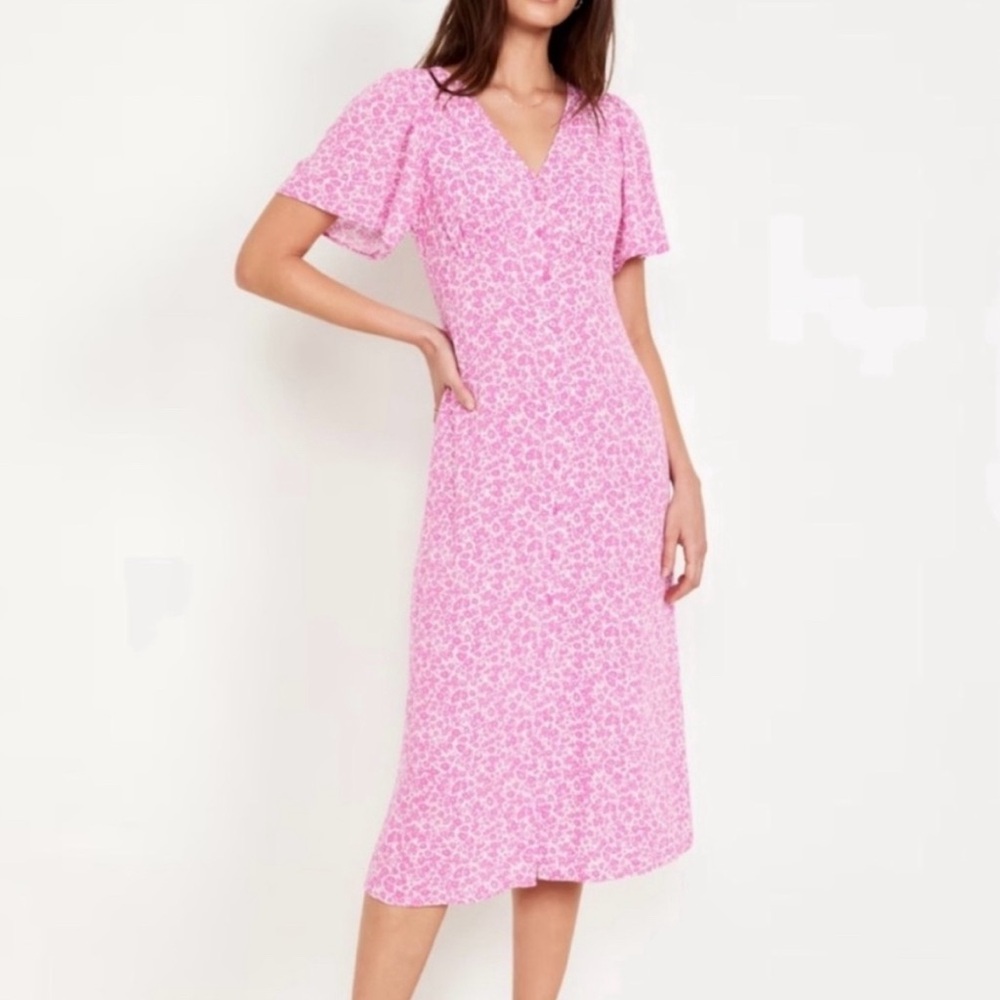 Waist Defined Midi Dress - WL